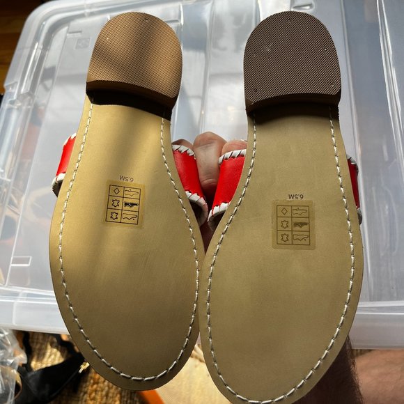 Jack Rogers Red and Navy Sandals - Picture 2 of 5